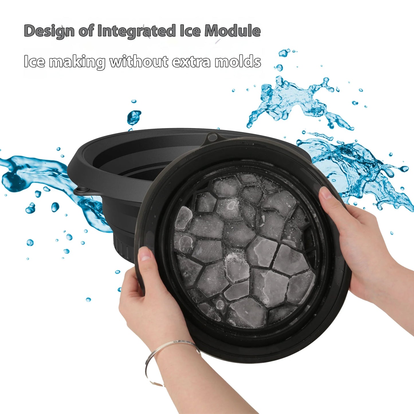 Face Ice Bath Bowl – Plunge & Folding Facial Ice Washbasin for Home & Travel | Skin-Cooling Beauty Tool