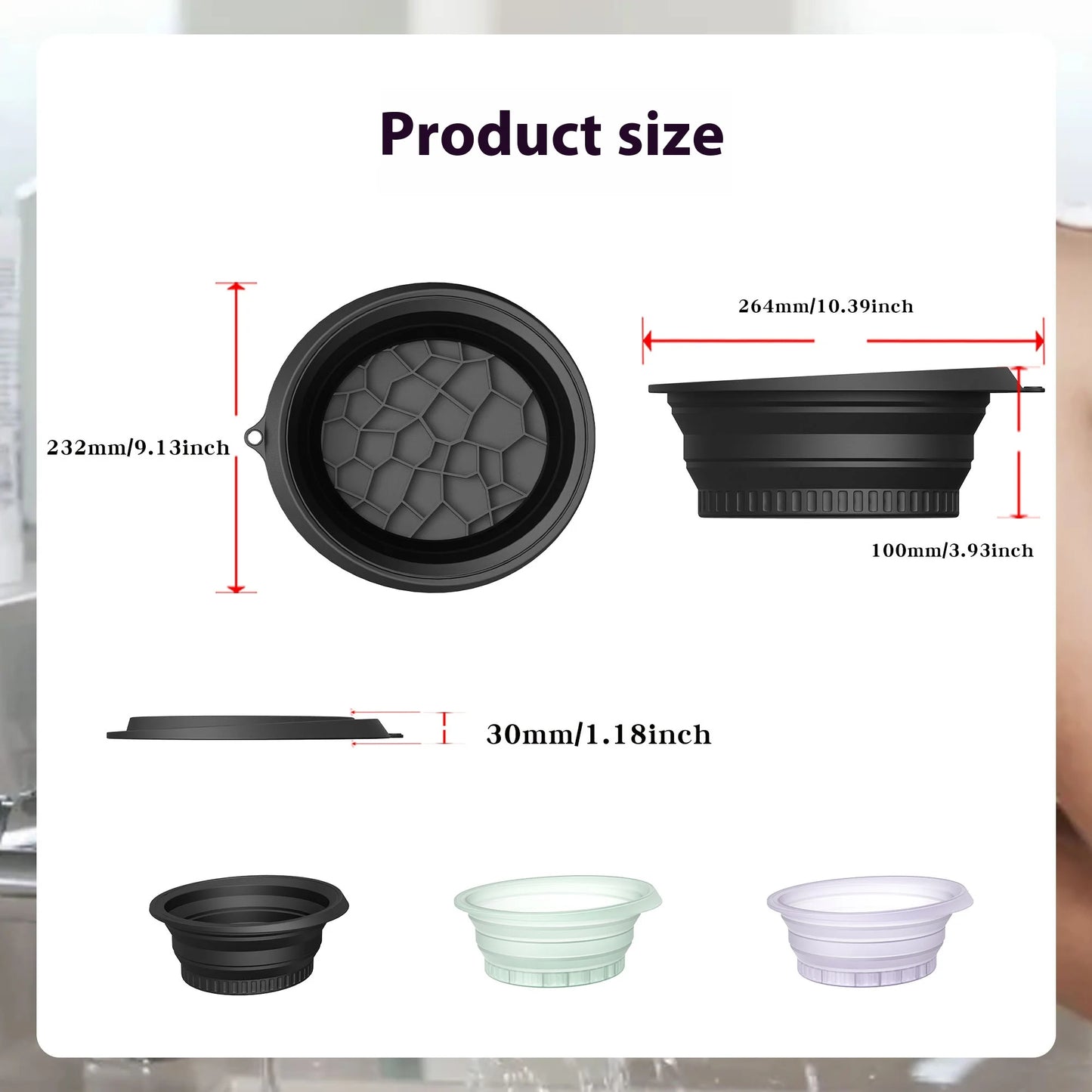 Face Ice Bath Bowl – Plunge & Folding Facial Ice Washbasin for Home & Travel | Skin-Cooling Beauty Tool